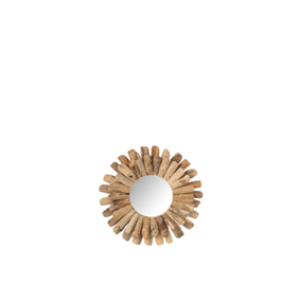 ESPEJO REDONDO MADERA FLOTANTE NATURAL SMALL