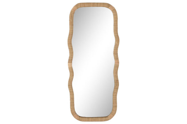 ESPEJO RATAN CRISTAL 49X4X113 NATURAL