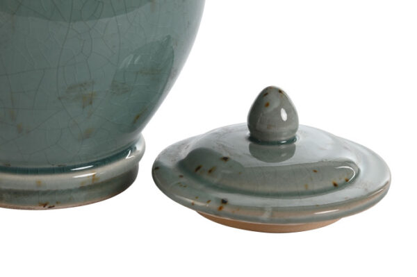 TIBOR CERAMICA VIDRIADA 23X23X30 TURQUESA - Imagen 2