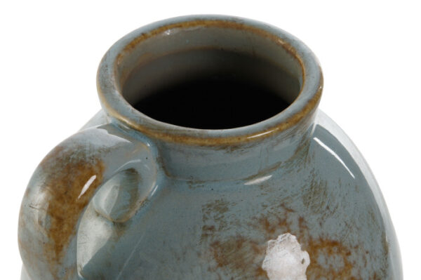 JARRA CERAMICA VIDRIADA 15X14X23 AZUL CELESTE - Imagen 3