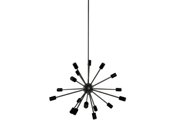 LAMPARA TECHO METAL 89X89X150 E27 18 BOMBILLAS - Imagen 2
