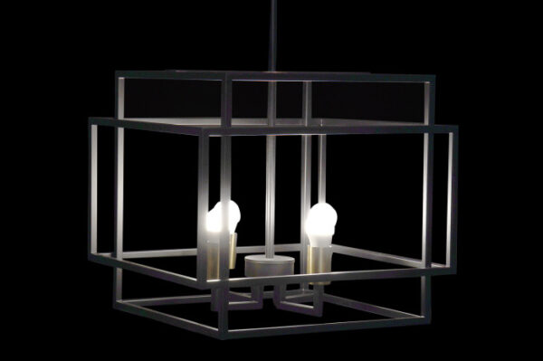 LAMPARA TECHO METAL 47X40X142 NEGRO - Imagen 2