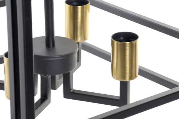 LAMPARA TECHO METAL 47X40X142 NEGRO - Imagen 4