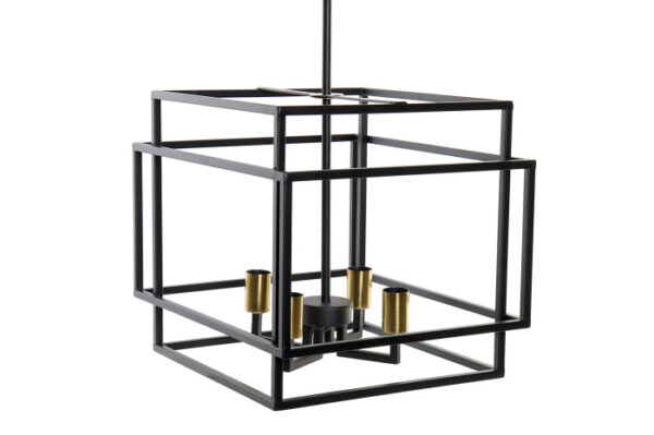 LAMPARA TECHO METAL 47X40X142 NEGRO