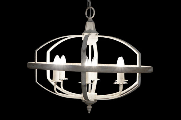 LAMPARA TECHO ABETO METAL 64X64X56 BLANCO - Imagen 5