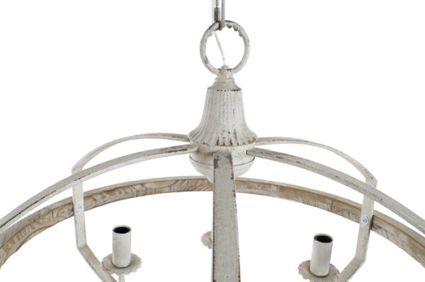 LAMPARA TECHO ABETO METAL 64X64X56 BLANCO - Imagen 3