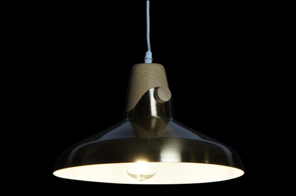 LAMPARA TECHO METAL 35X35X21 DORADO - Imagen 6