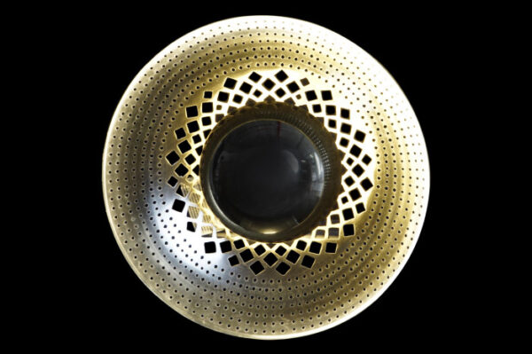 LAMPARA APLIQUE METAL 40X40X15 DORADO - Imagen 2