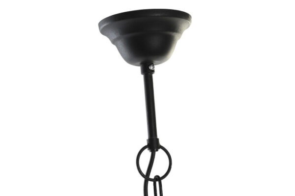 LAMPARA TECHO METAL MADERA 36X36X40 NEGRO - Imagen 3