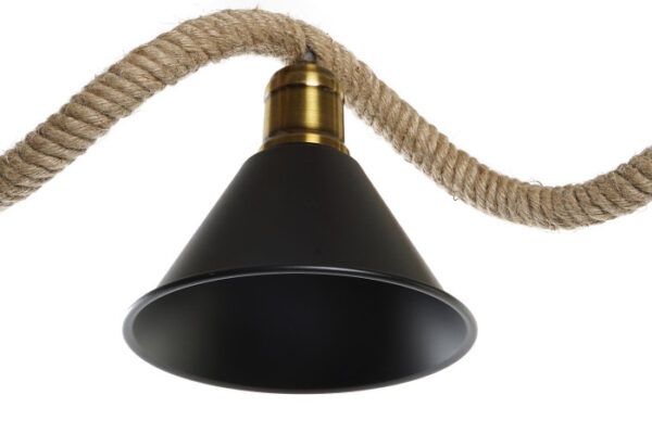 LAMPARA TECHO METAL CUERDA 85X18X20 3 BOMBILLAS - Imagen 4
