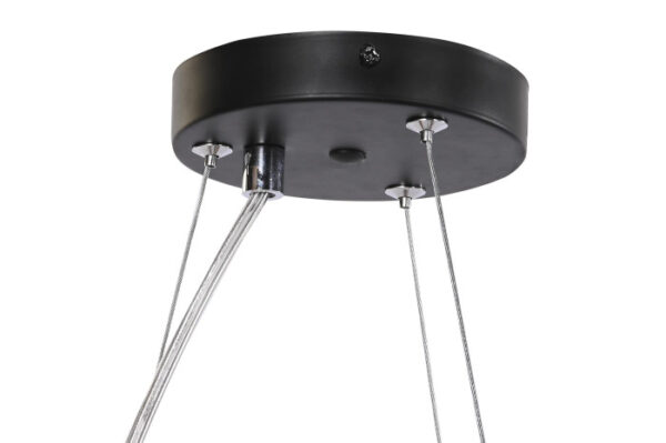 LAMPARA TECHO CUERDA 48X48X10 6 BOMBILLAS MARRON - Imagen 2