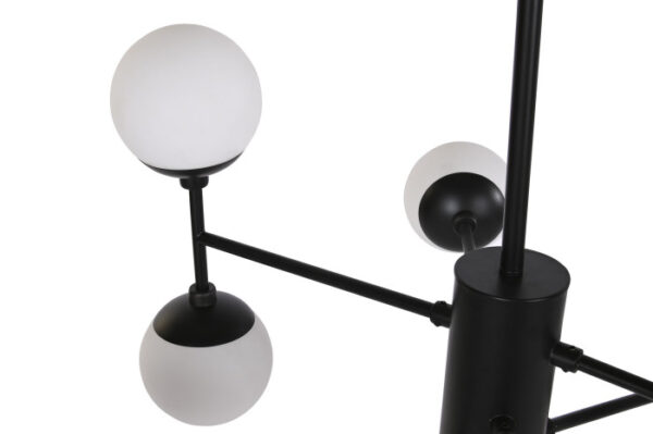 LAMPARA TECHO CRISTAL METAL 80X80X60 9 BOLAS NEGRO - Imagen 5