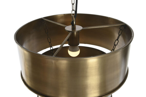 LAMPARA TECHO HIERRO 42X42X41 TRIPLE DORADO - Imagen 7