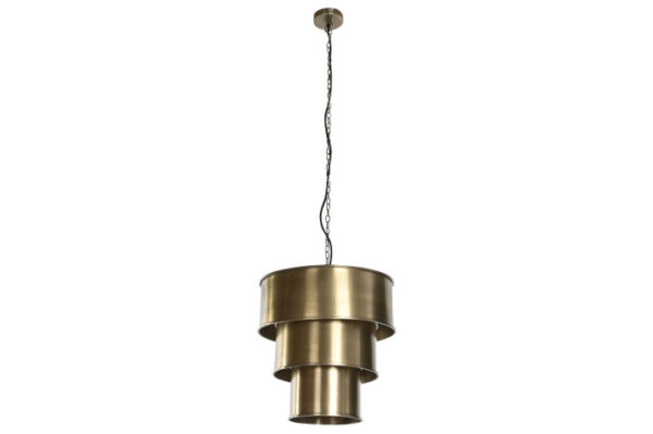 LAMPARA TECHO HIERRO 42X42X41 TRIPLE DORADO - Imagen 5