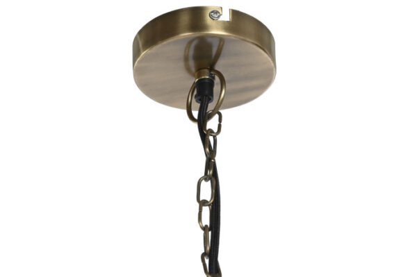 LAMPARA TECHO HIERRO 42X42X41 TRIPLE DORADO - Imagen 4