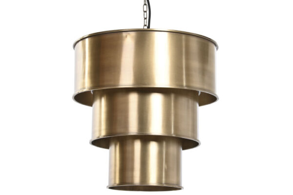 LAMPARA TECHO HIERRO 42X42X41 TRIPLE DORADO - Imagen 3