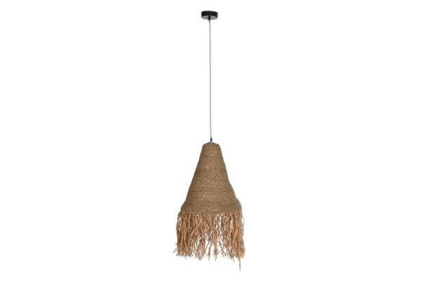 LAMPARA TECHO YUTE HIERRO 44X44X67 NATURAL - Imagen 4