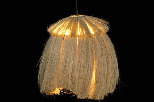 LAMPARA TECHO YUTE METAL 45X45X55 NATURAL - Imagen 5