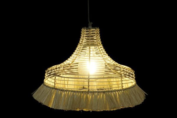 LAMPARA TECHO YUTE METAL 45X45X36 NATURAL - Imagen 4