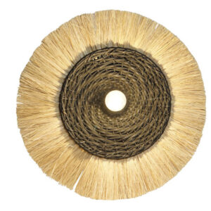 LAMPARA APLIQUE YUTE HIERRO 42X9X42 TECHO NATURAL