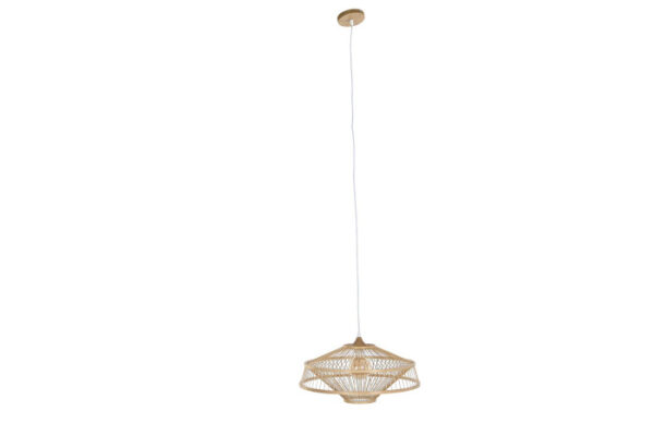 LAMPARA TECHO BAMBU 50X50X23 E27 NATURAL NATURAL - Imagen 3