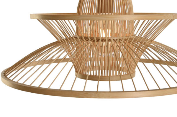 LAMPARA TECHO BAMBU 50X50X22 NATURAL MARRON CLARO - Imagen 4