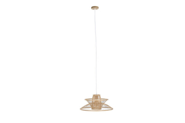 LAMPARA TECHO BAMBU 50X50X22 NATURAL MARRON CLARO - Imagen 3