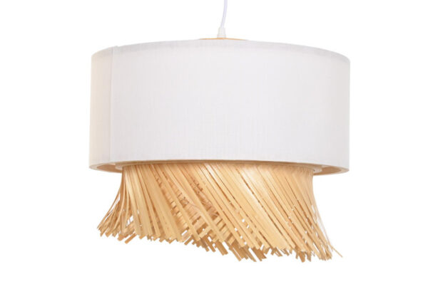 LAMPARA TECHO BAMBU POLIESTER 40X40X39 E27 FLECOS - Imagen 6