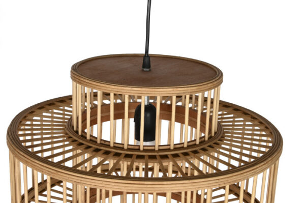 LAMPARA TECHO RATAN POLIESTER 45X45X46 FLECOS - Imagen 5