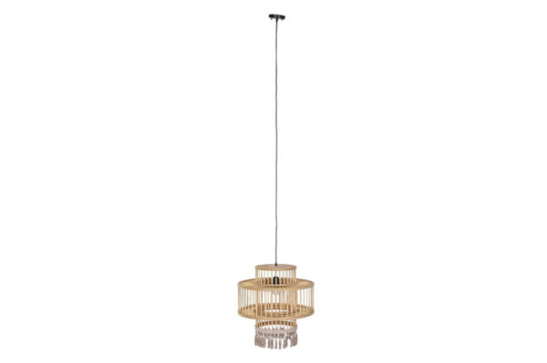 LAMPARA TECHO RATAN POLIESTER 45X45X46 FLECOS - Imagen 2
