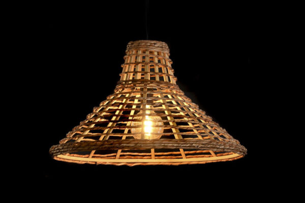 LAMPARA TECHO RATAN 56X56X34 NATURAL MARRON - Imagen 6