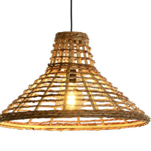 LAMPARA TECHO RATAN 56X56X34 NATURAL MARRON
