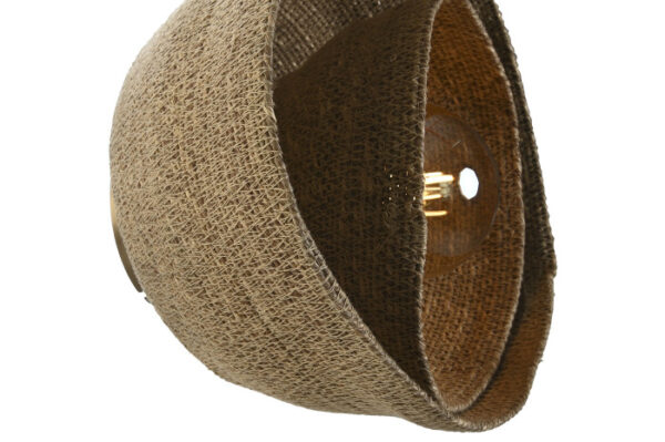 LAMPARA APLIQUE SEAGRASS 30X30X18 DOBLE NATURAL - Imagen 2