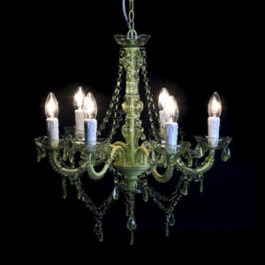 LAMPARA TECHO ACRILICO METAL 51X51X100 VERDE