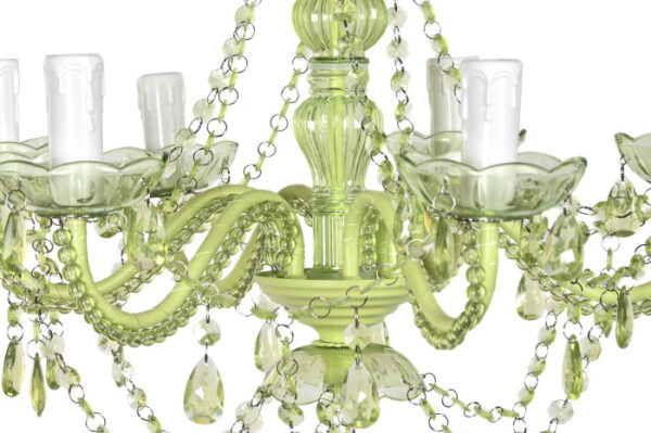 LAMPARA TECHO ACRILICO METAL 51X51X100 VERDE - Imagen 8