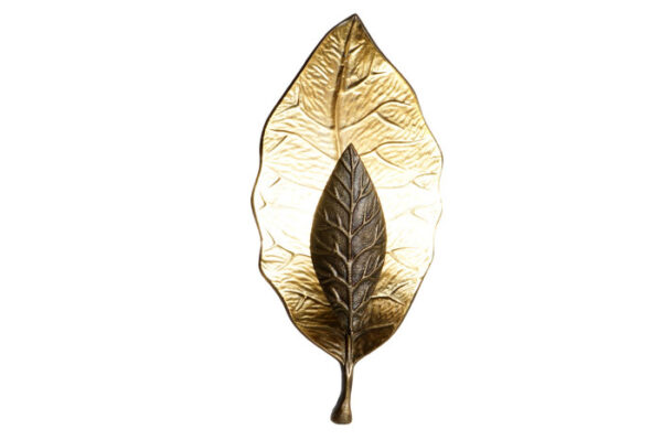 LAMPARA APLIQUE ALUMINIO 21X10X46 HOJA BRONCE