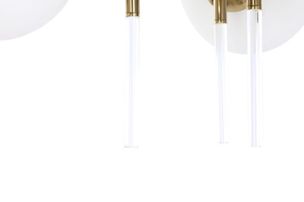 LAMPARA TECHO METAL CRISTAL 64X64X64 BOLAS DORADO - Imagen 4