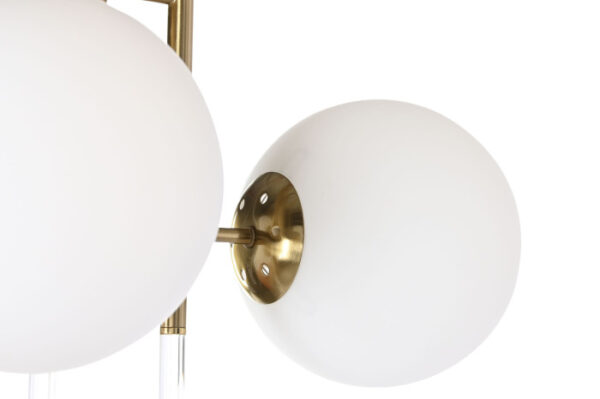 LAMPARA TECHO METAL CRISTAL 64X64X64 BOLAS DORADO - Imagen 2