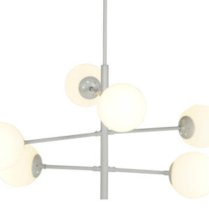 LAMPARA TECHO METAL CRISTAL 96X73X50 BOLAS BLANCO