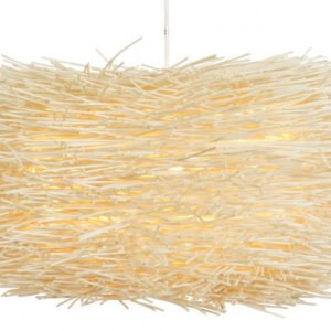 LAMPARA TECHO RATAN HIERRO 60X60X35 NIDO NATURAL