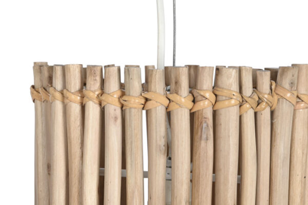 LAMPARA TECHO EUCALIPTO 20X20X40 TRONCOS BLANCO - Imagen 4
