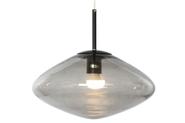 LAMPARA TECHO CRISTAL 36X36X20 GRIS