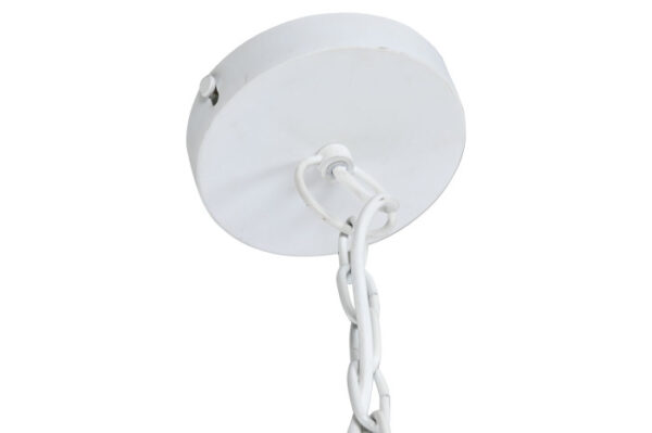 LAMPARA TECHO HIERRO 64X32X22 PATINADO BLANCO - Imagen 2