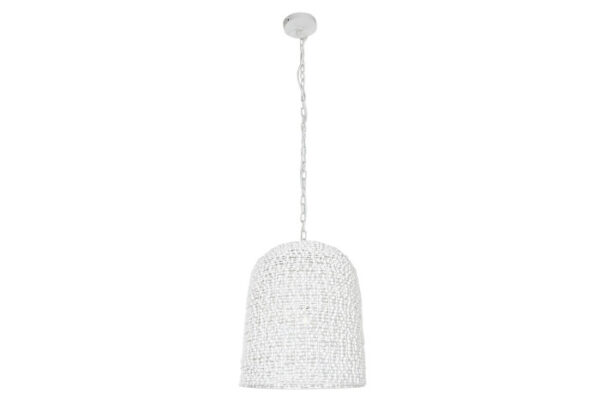 LAMPARA TECHO HIERRO MADERA 58X58X71 BLANCO - Imagen 5