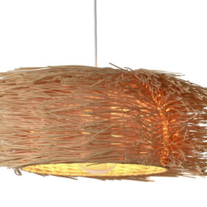LAMPARA TECHO RATAN 53X53X19 HECHA A MANO NATURAL