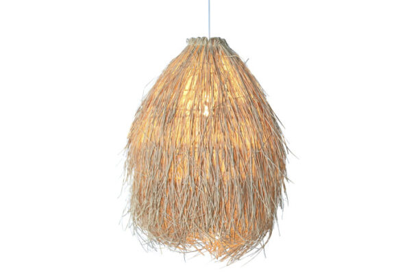 LAMPARA TECHO RATAN 51X51X70 HECHA A MANO NATURAL