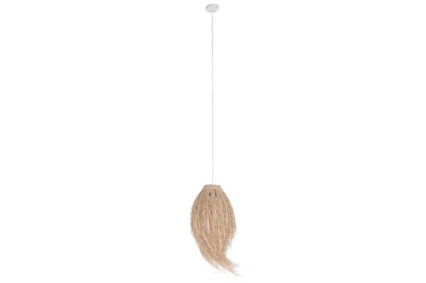 LAMPARA TECHO RATAN 34X34X65 HECHA A MANO NATURAL - Imagen 5