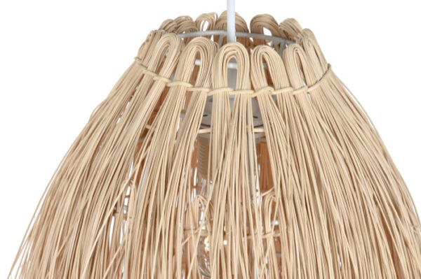 LAMPARA TECHO RATAN 34X34X65 HECHA A MANO NATURAL - Imagen 4