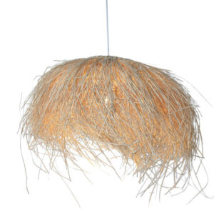 LAMPARA TECHO RATAN 65X65X40 HECHA A MANO NATURAL