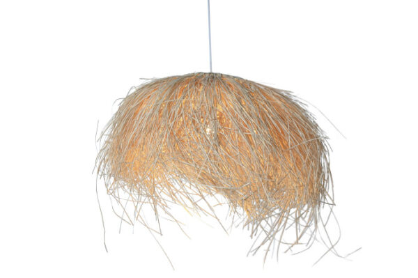 LAMPARA TECHO RATAN 65X65X40 HECHA A MANO NATURAL